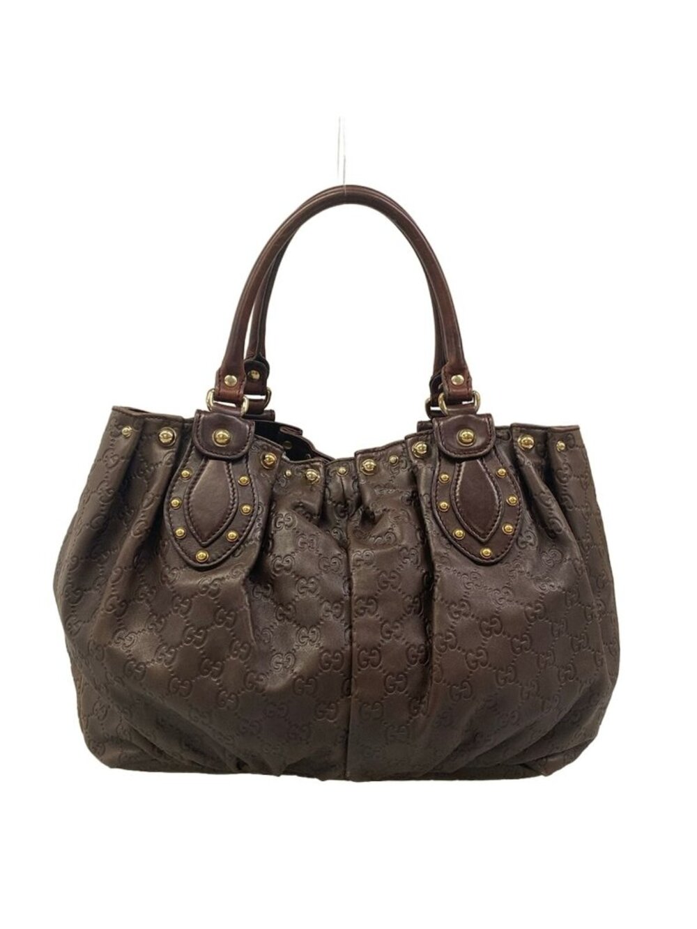 Gucci Tote Bag Guccissima Dark Brown Leather